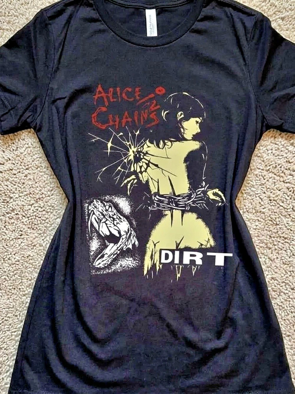 Gildan Alice in Chains Graphic Tee in Black - women youth t-shirt